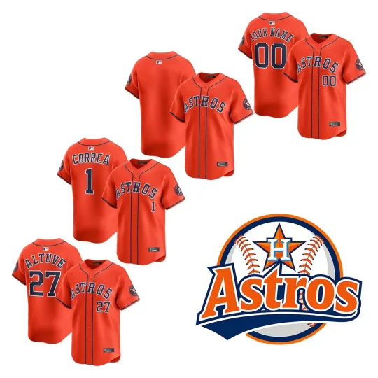 Discover Men's/Youth Astross Orange Alternate Limited Player/Custom Printed Jersey