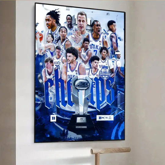 Discover Duke Blue Devils Are 2026 ACC Men’s Basketball Tournament Champions Poster