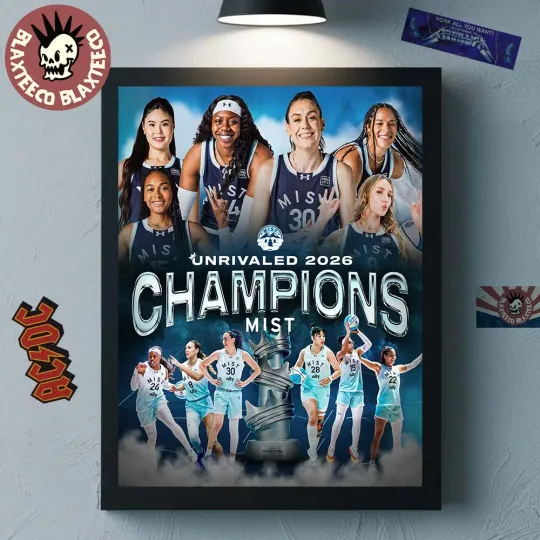 Discover M*IST Team Women’s Basketball 2026 Unrivaled Champions Poster Home Decor