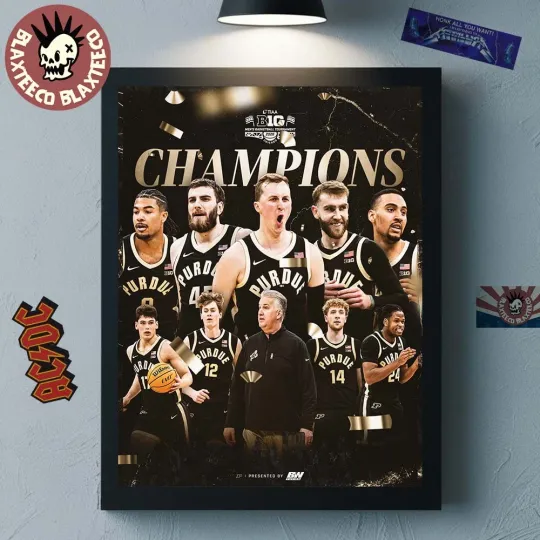Discover P*urdue Team B0ilermAkers Men’s Basketball 2026 Tournament Champions Poster