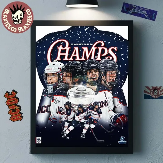 Discover Team H*vskies Women’s Hockey 2026 Hockey East Champions Poster Home Decor