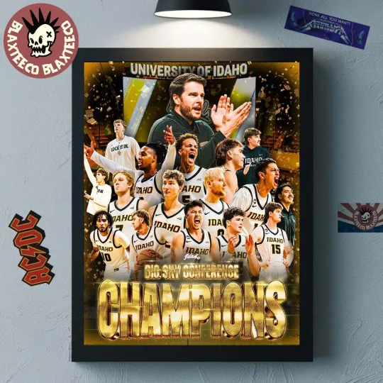 Discover IdAho Team V*andals Men’s Basketball 2026 Big Sky Conference Champions Poster
