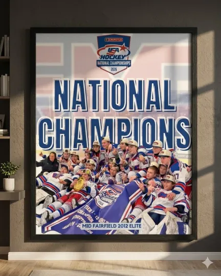 Discover Mid Fairfield 2012 Elite USA Hockey National Champions 2026 Poster