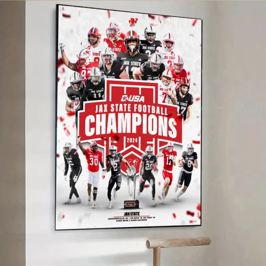 Jacksonville State University the champion of Conference USA 2024 Poster