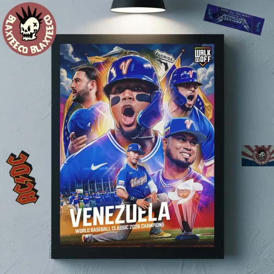 Discover Team Venezuela Baseball Defeat Team USA 2026 Champions First Time Ever Poster