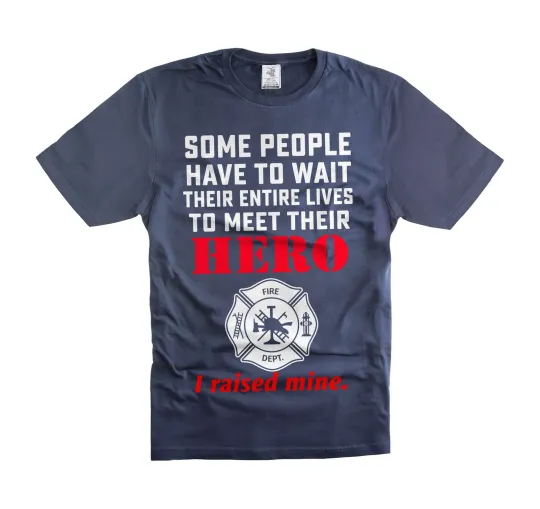 Discover Firefighter Parent T-Shirt for Mom and Dad - I Raised Mine Tee