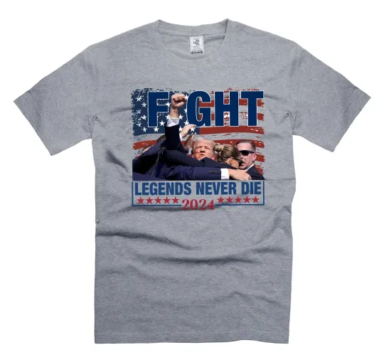 Discover Men's Legend Never Die T-Shirt Donald Trump 2024 Trump PA Rally Tee