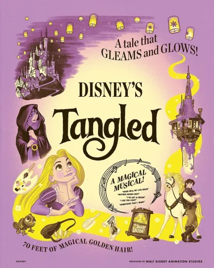 Discover Tangled Movie 2026 Poster Retro Art.