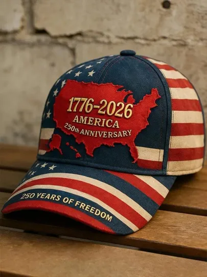 America 250th Anniversary AOP Print Baseball Cap