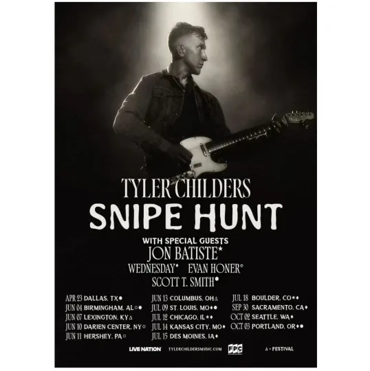 Tyler Childers Snipe Hunt Tour 2026 Concert Poster Unframed unframed