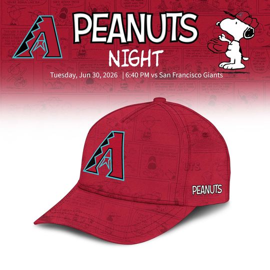Arizonna Diamondbacks Peanuts Night Baseball Cap