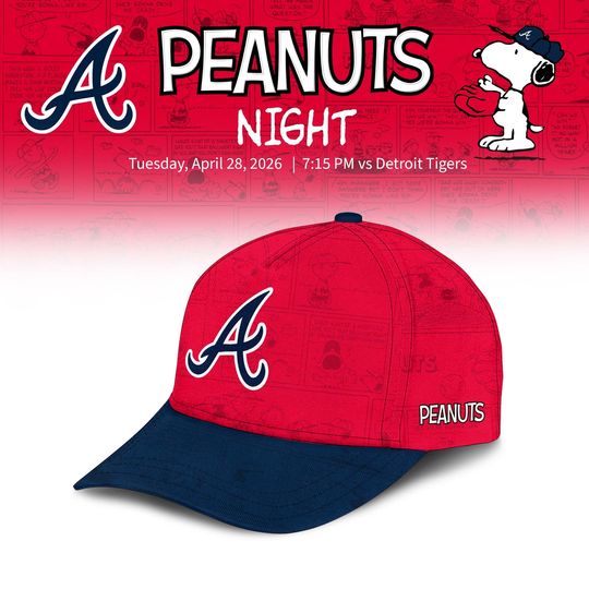 Atlanta Braves Peanuts Night Baseball Cap