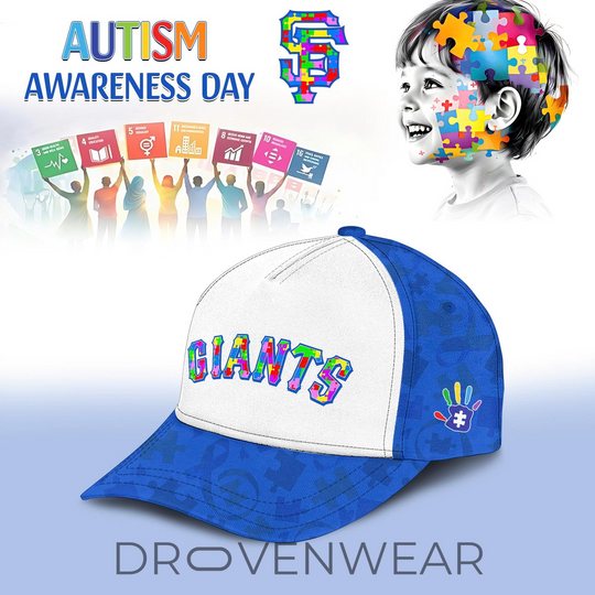 San Francisco Giants Autism Awareness 2026 Special Edition Baseball Cap AOP
