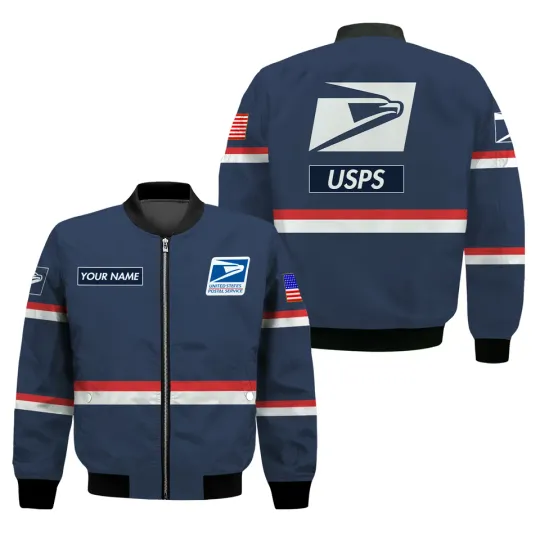 Personalized Name Postal Worker 3D Bomber Jacket