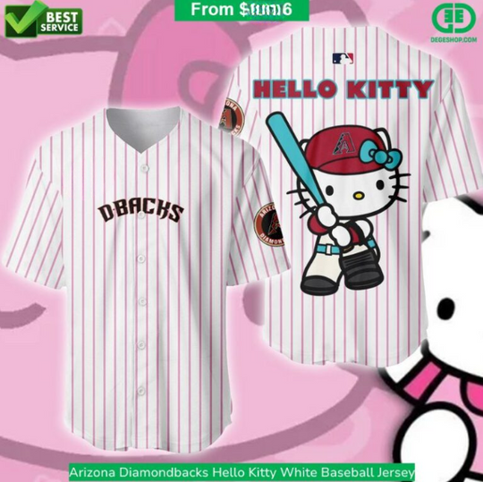 Arizonna Diamondbacks Hello Kitty Baseball Jersey