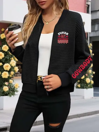Puker Up Cowbody Waffle Bomber Jacket