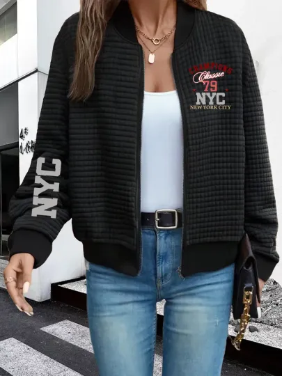 Champions Waffle Baseball Collar Zip-Up Jacket