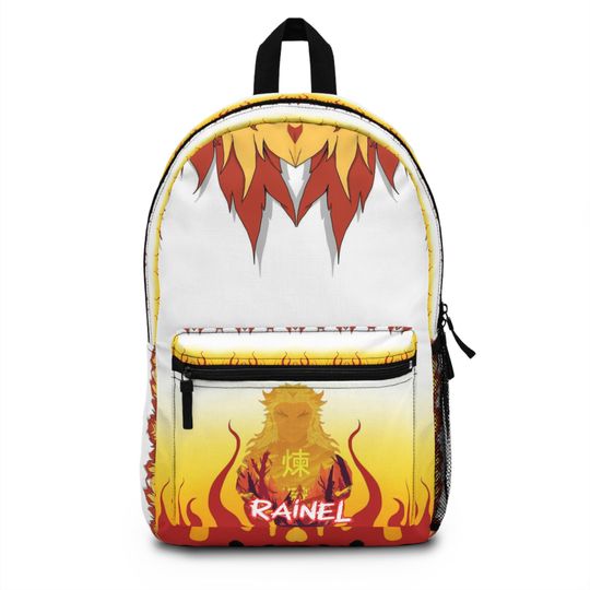 Discover custom Flame Kimono Pattern ultralight Backpack | Anime Style School Bag for Kids, Teens, Cosplay Fans | Unique Gift for Anime Lovers