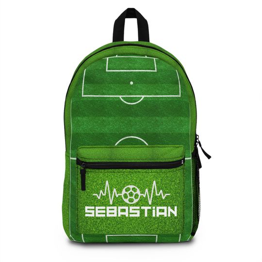 Discover Soccer Backpack - Custom Futbol Pattern School Bag for Pre-K to Grad School - Personalized Sports Backpack, Back to School Gift