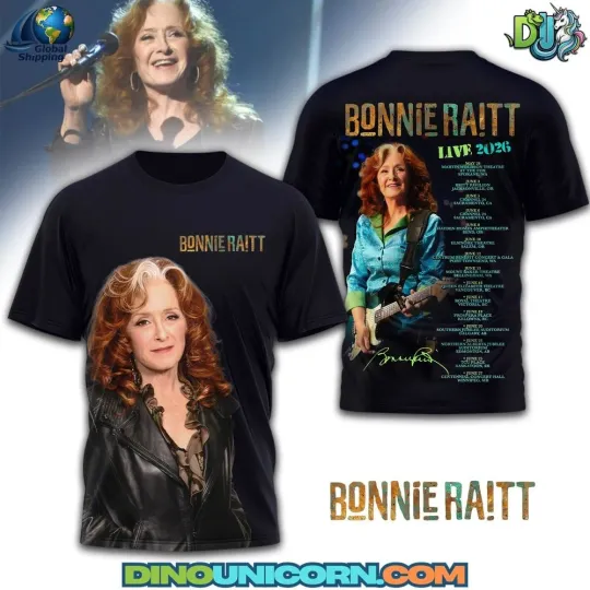 Discover Bonnie Raitt Live 2026 Inspired Music Fan Gift 3D t-shirt