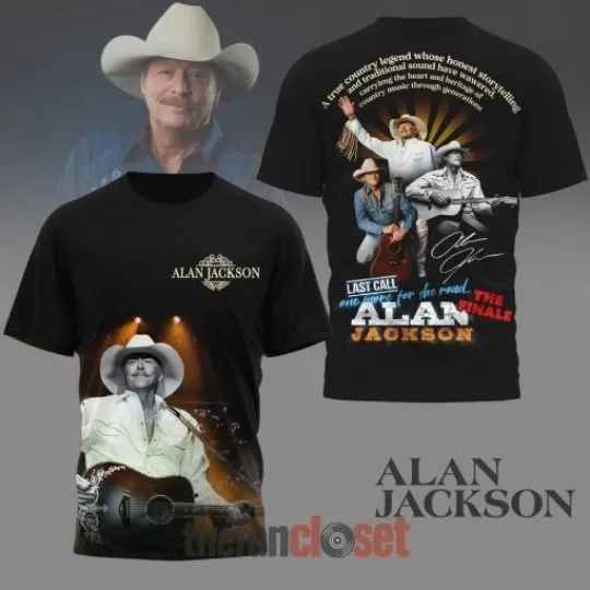 Discover Alan Jackson Last Call One More For The Road The Finale Shirt 3D Unisex All Size