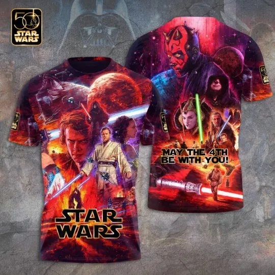 Discover Star Wars 50th Anniversary 3D Apparel Tshirt