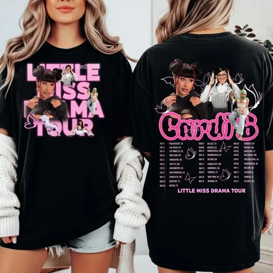 Discover Cardi B Little Miss Drama Tour 2026 T-shirt