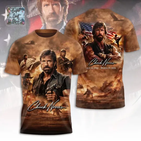 Discover Chuck Norris 3D Short Sleeve T-shirt Sizes S-5XL