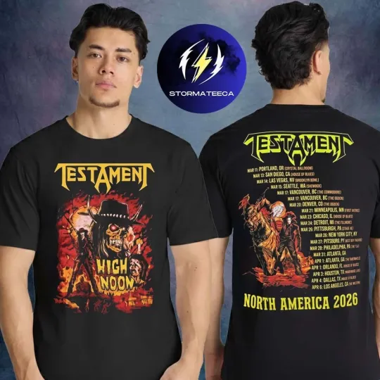 Discover Testament Thrash Of The Titans North America Tour 2026 Merch T Shirt