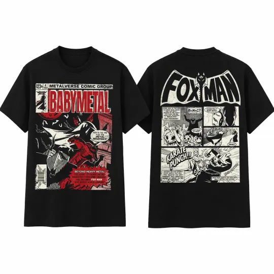 Discover Babymetal Fox Man Tee 2026 Beyond Heavy Metal Japan Tour T-shirt  S-3XL