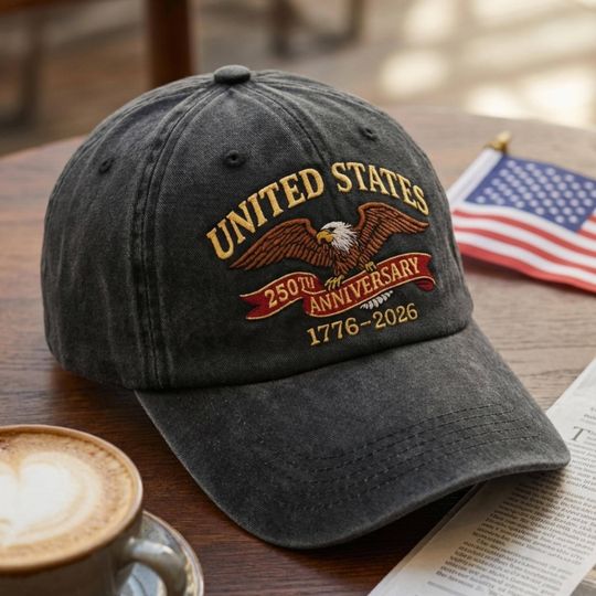 Discover United States 250th Anniversary Eagle Embroidered Baseball Cap