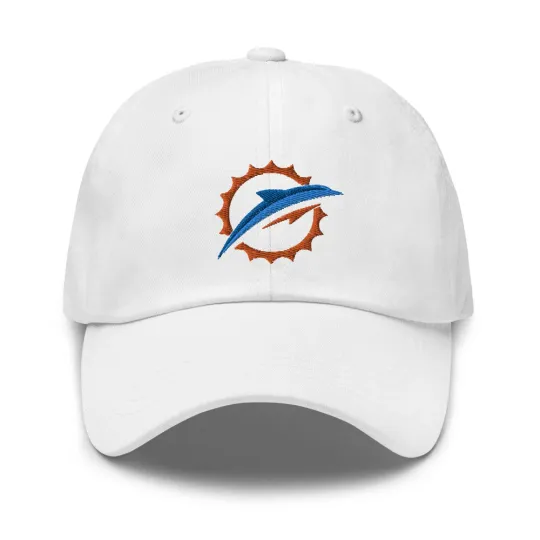 Miami Dolphins Embroidered Dad Cap - Retro Minimalist Football Hat