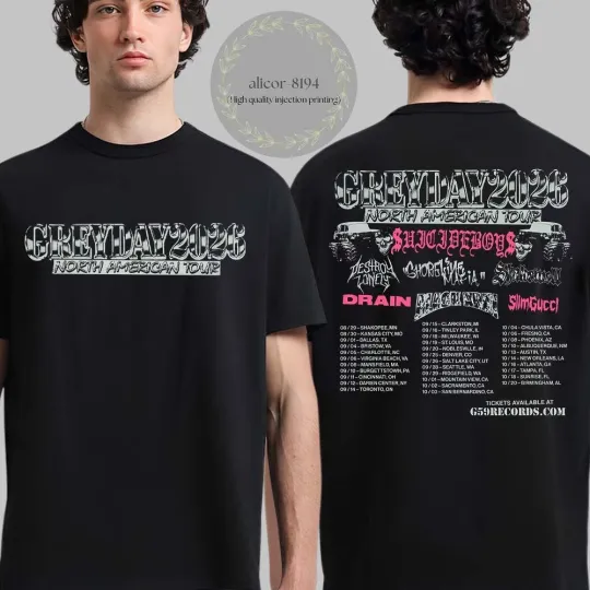 Discover Suicide Boys Grey Day 2026 North America Tour Sided T-Shirt