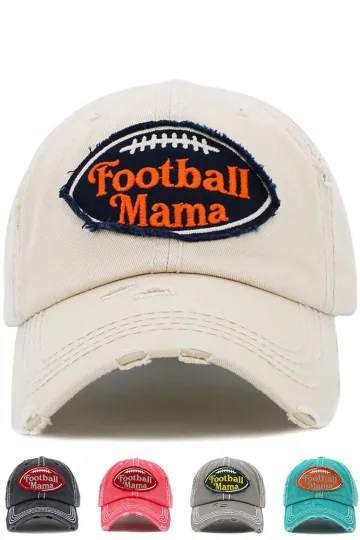 KBETHOS Women Football Mama Embroidered Vintage Distressed Baseball Cap