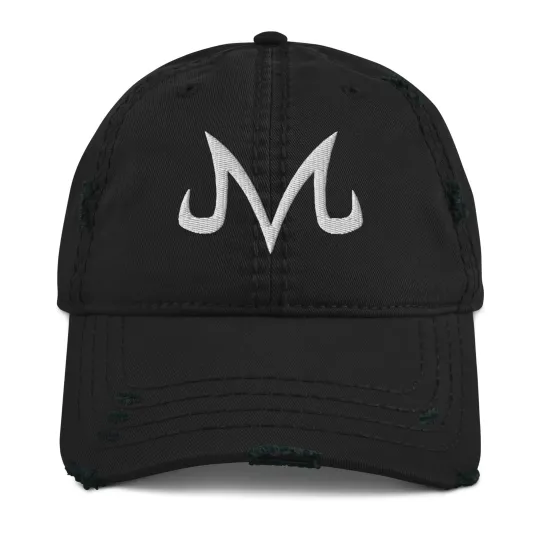 Majin Anime Distressed Embroidered Dad Hat