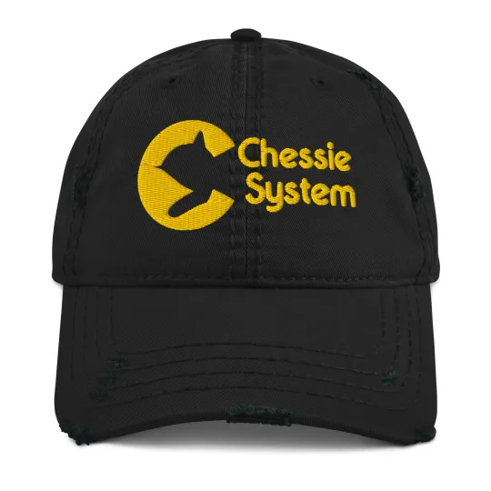 Discover Chessie System Railroad Kitten Chessie Cat Embroidered Distressed Dad Hat