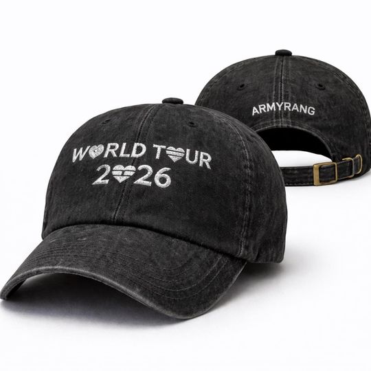 Discover Embroidered Kpop World Tour 2026 Cap, Kpop Concert Fan Baseball Hat, Kpop Fan Gift, Music Tour Embroidery Cap