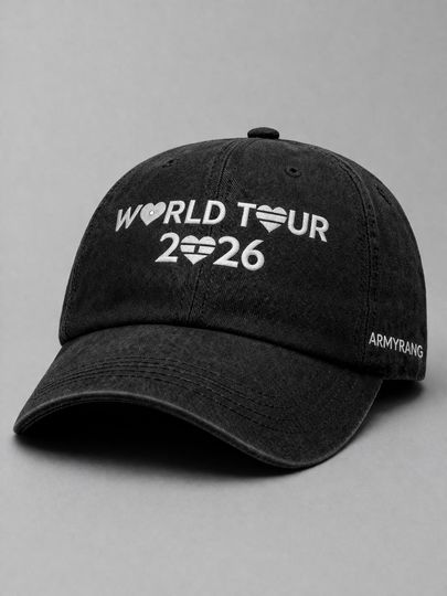 Discover Embroidered Kpop World Tour 2026 Baseball Cap, Embroidery Kpop Fan Concert, Concert Gift