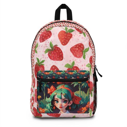 Discover Strawberry Anime Girl Backpack, Back to School, Pre-k Grad school, High school