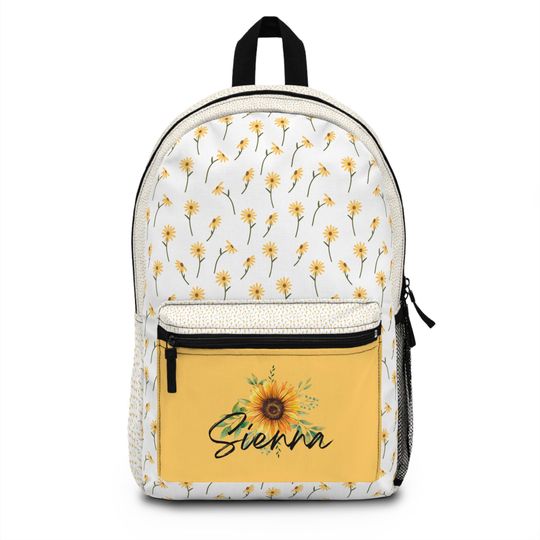 Discover Sunflower Pattern Backpack, Back to School, Pre-k Grad school, High school