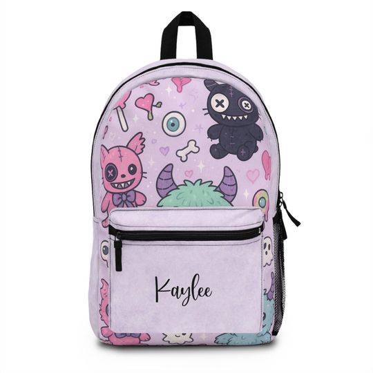 Discover Personalized Little Monsters Backpack, Back to School, Pre-k Grad school, High school