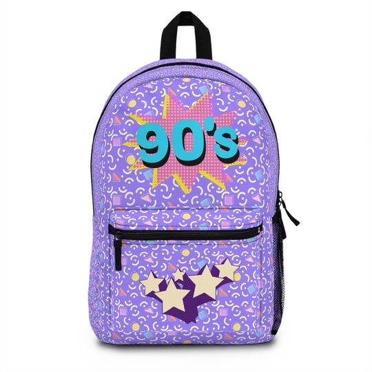 Discover 90s Nostalgia Pattern Backpack, Back to School, Pre-k Grad school, High school