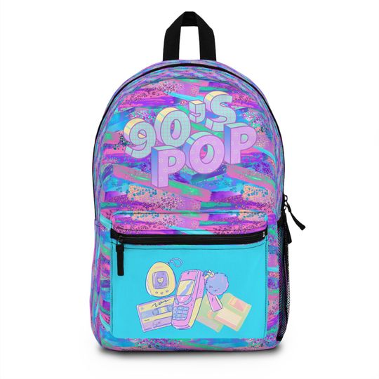 Discover 90s Nostalgia Pattern Backpack, Back to School, Pre-k Grad school, High school