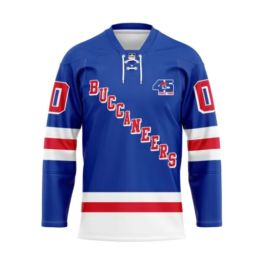 Discover Des Moines Buccaneers Personalized 2025/26 Blue Hockey Shirt Fan Gear