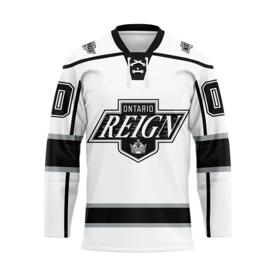 Discover Ontario Reigns Personalized 2025/26 White Lace Hockey Shirt Fan Gear