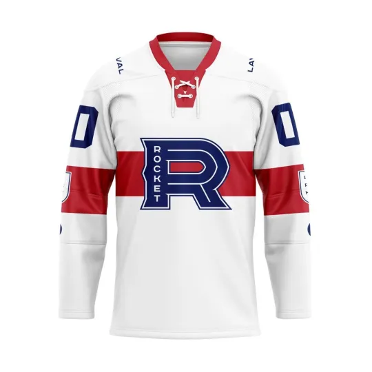 Discover Laval Rockets Personalized 2025/26 White Lace Hockey Shirt Fan Gear