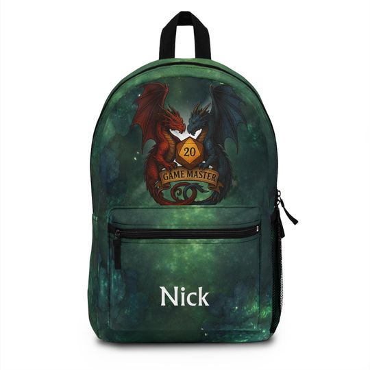 Discover DND Backpack for Gamers | Fantasy Dice Pattern Bag for Tabletop RPG Fans, Dungeon Masters, Nerdy Gifts, Board Game School Bag , bookbag