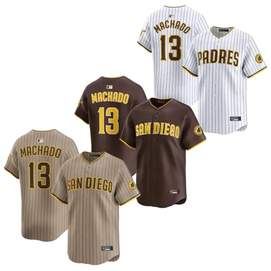 Discover Men's San Diego Padres #13 Manny Machado Alternate Limited Stitched Jersey
