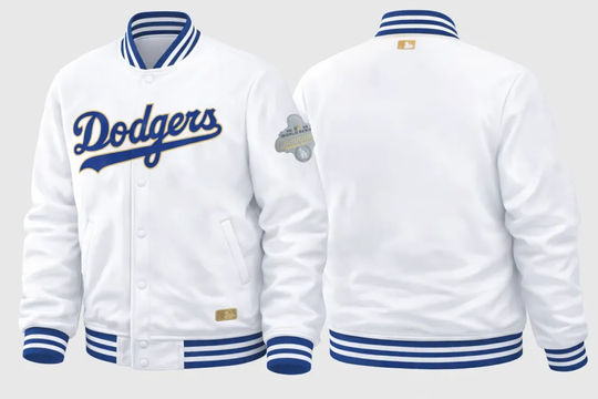 Discover Los Angeles Dodgerss White 2026 Gold Collection Baseball Jacket - Size S to 5XL