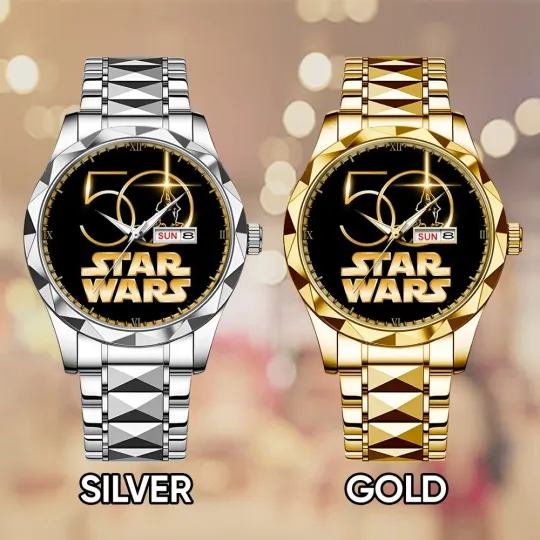 Discover Personalized Star Wars 50th Years Anniversary Men Alloy Luxury Quartz Watch Gift